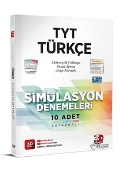 2026 TYT Türkçe Simülasyon Denemeleri Detaylı Video Çözümlü 3D Yayınları